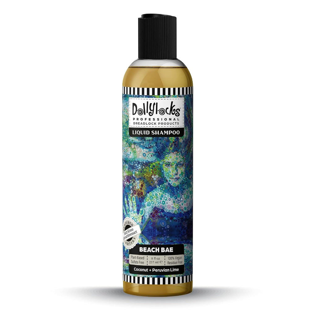Dollylocks Claifying Liquid Shampoo Coconut Lime | Paraben-Free, Plant-Based, Vegan, Residue-Free Loc Care | All Hair Types | 8oz