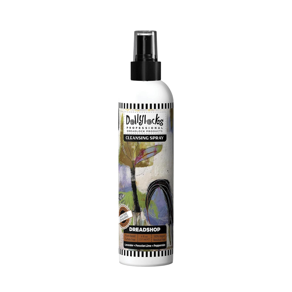 Dollylocks Cleansing Rinse-free Shampoo Spray – Plant-Based, Residue-Free (8oz) for Locs, Braids & Extensions