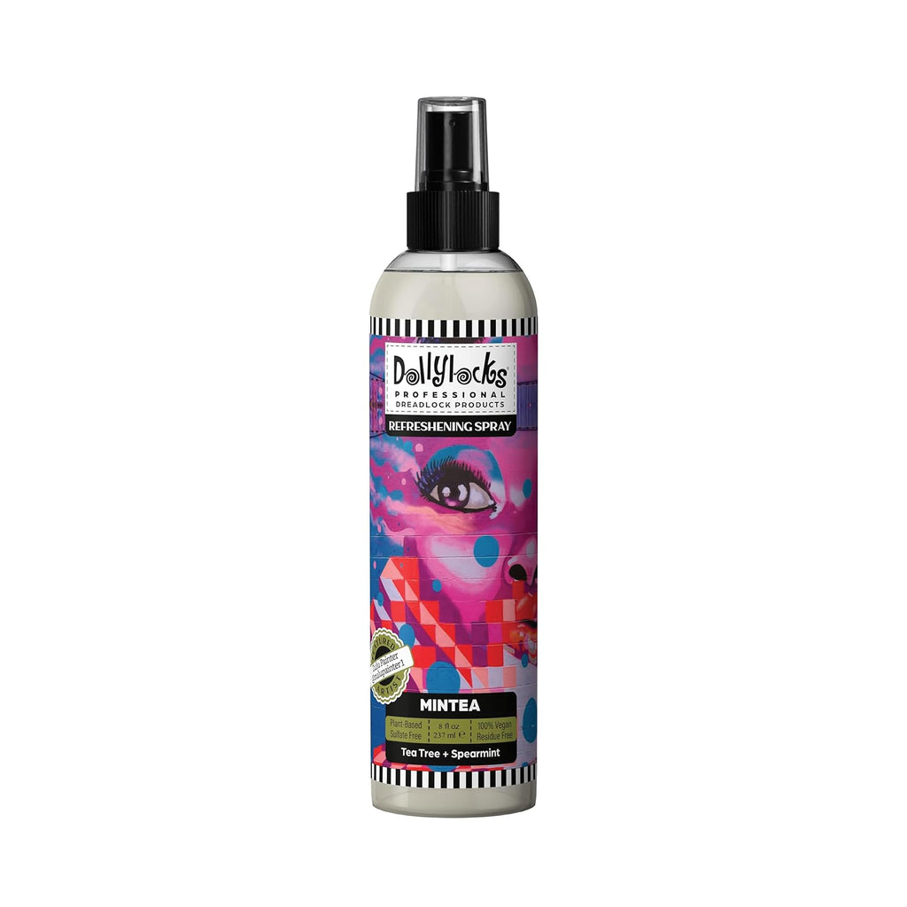 Dollylocks Refreshening Spray for Locs, Braids & Extensions | Tea Tree Spearmint, 8 oz