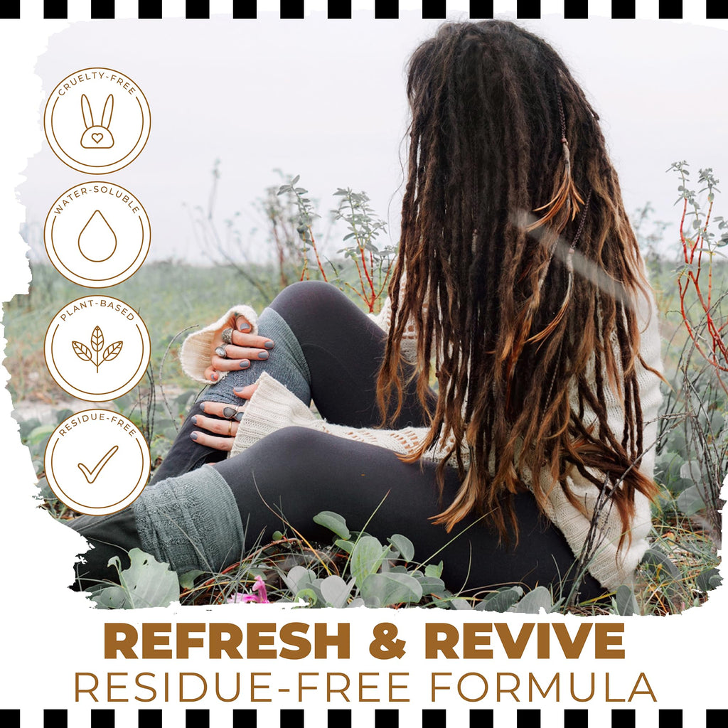 Dollylocks Refreshening Spray for Locs, Braids & Extensions — Lavender Lime Peppermint (8 oz) | Plant-based, Residue-free, Sulfate-free