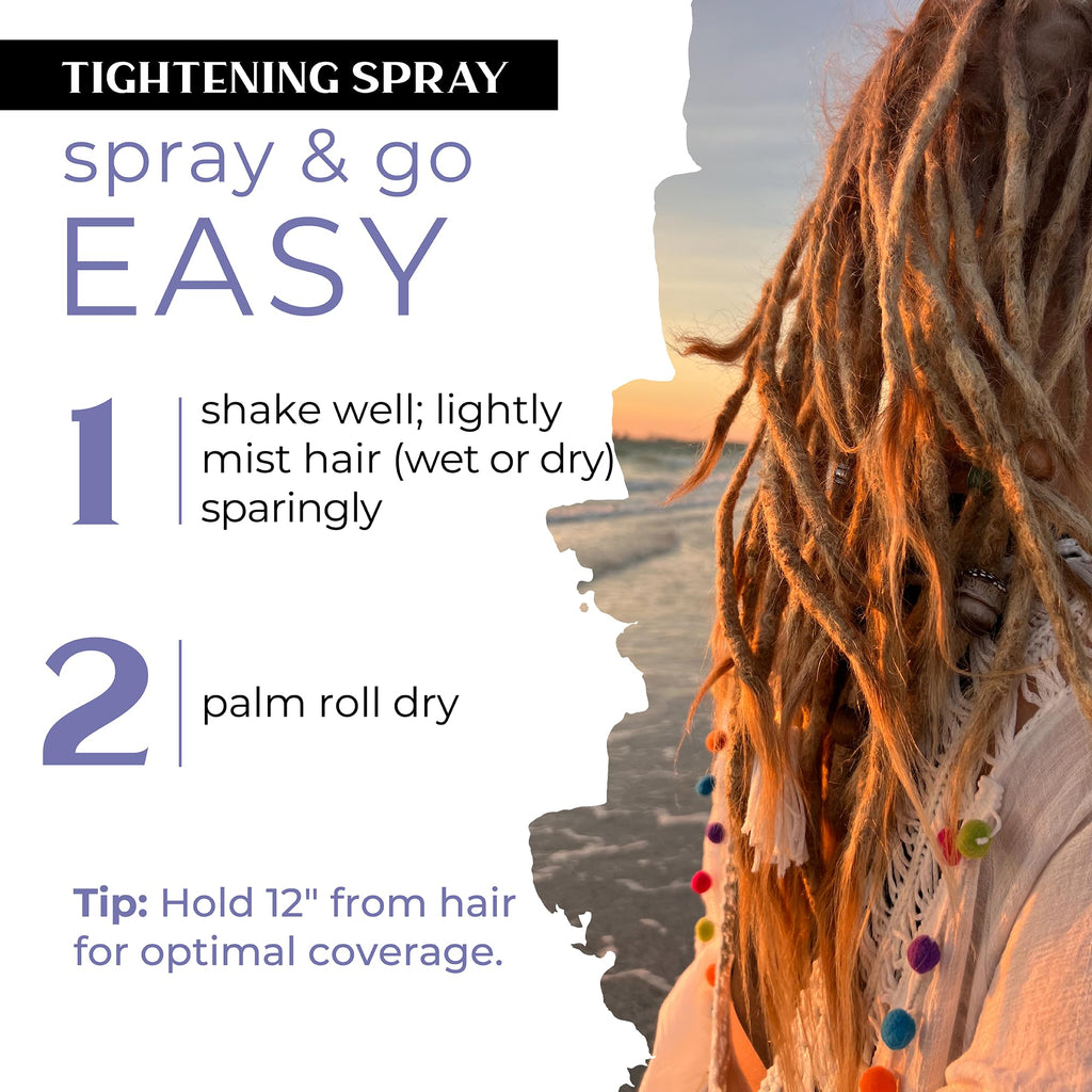 Dollylocks Sea Salt Texture Spray - Plant-Based, Residue-Free - Tighten Locs, 8oz