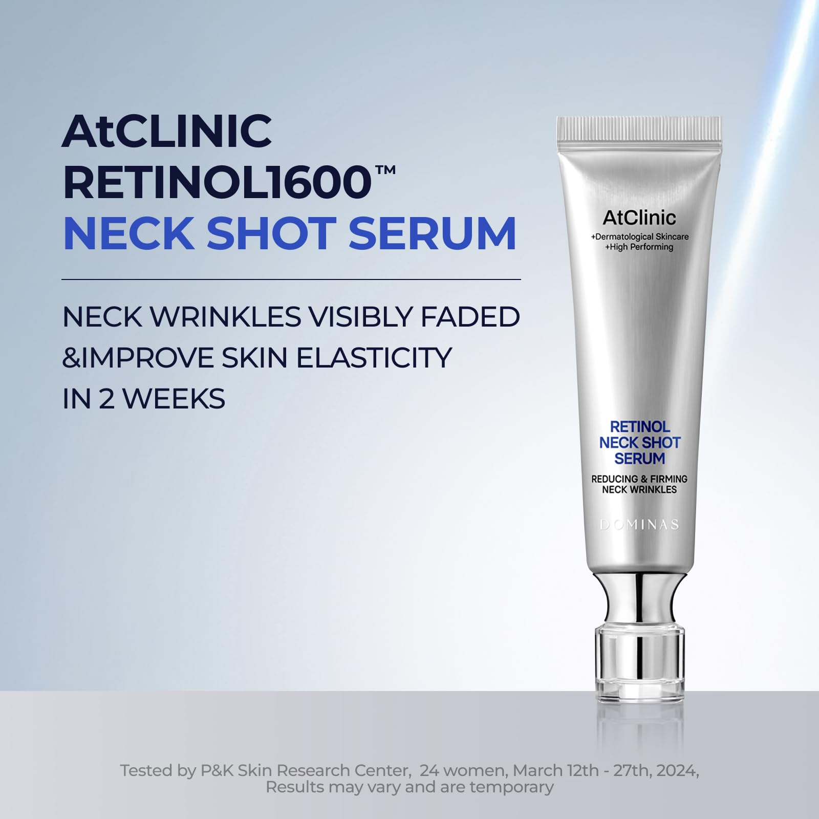 DOMINAS AtClinic Retinol Neck Shot Serum – Firming Neck Care with 5 Peptides & Vitamin C (1.01 fl oz)