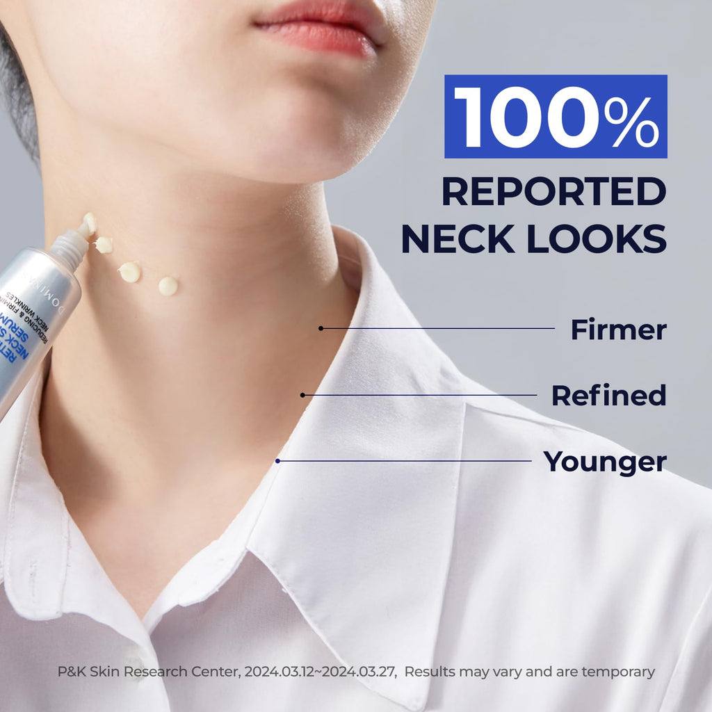 DOMINAS AtClinic Retinol Neck Shot Serum – Firming Neck Care with 5 Peptides & Vitamin C (1.01 fl oz)