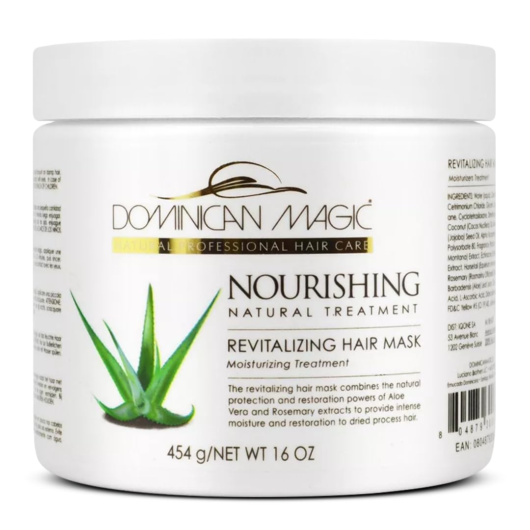 Dominican Magic Nourishing Hair Mask with Aloe Vera – Deep Repair for All Hair Types (16oz)