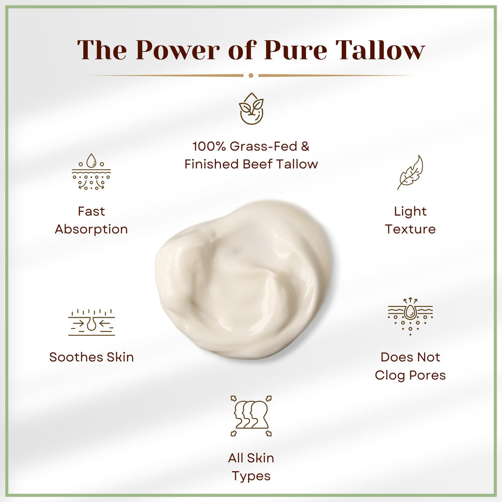 Domoria Organics 100% Grass-Fed Tallow Balm – Holiday Edition Cinnamon Sugar | Rich, Herb-Infused Moisturizer