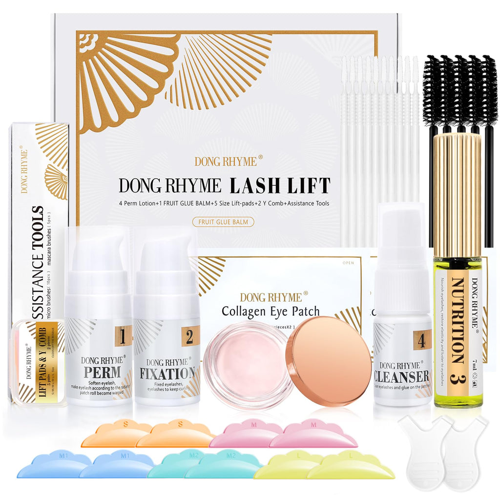 DONG RHYME Lash Lift Kit - At-Home Lash Perm & Brow Lamination Bundle