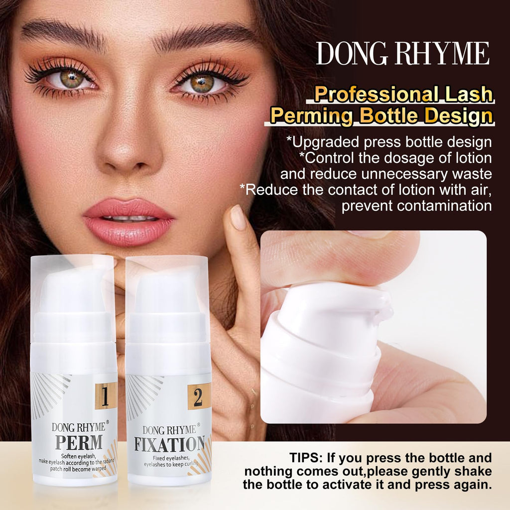 DONG RHYME Lash Lift Kit - At-Home Lash Perm & Brow Lamination Bundle