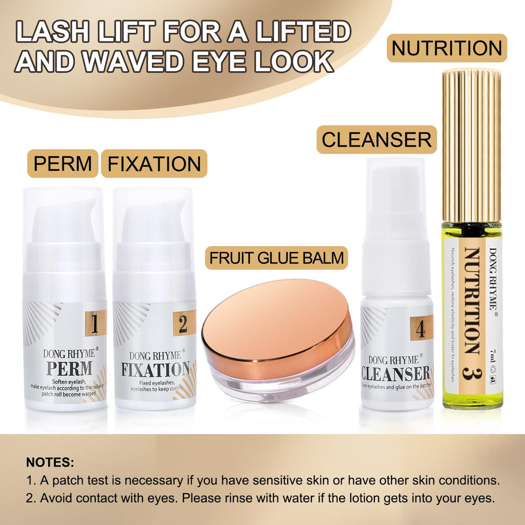 DONG RHYME Lash Lift Kit - At-Home Lash Perm & Brow Lamination Bundle