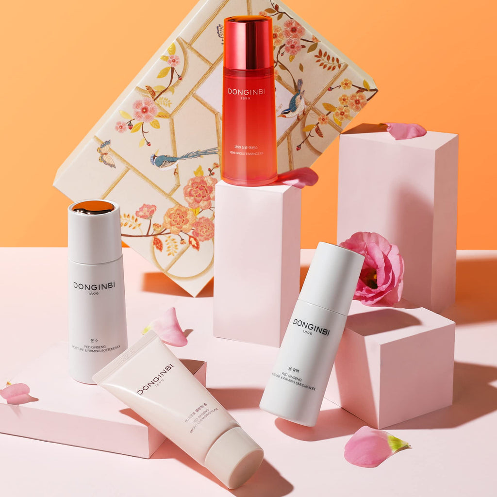 Donginbi Red Ginseng Essential Skin Care Set – Firming Moisturizer & Hydrating Toner