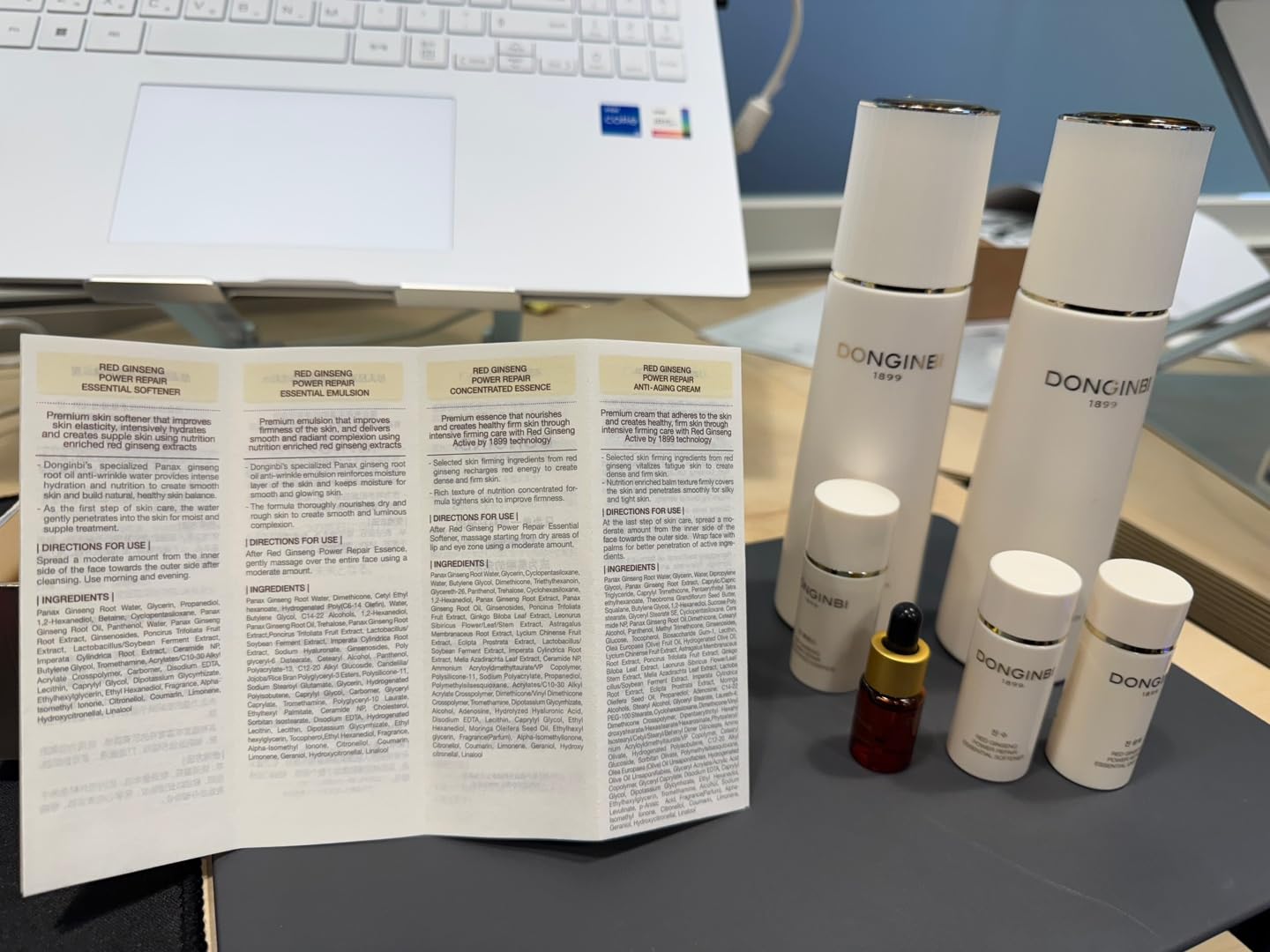 Donginbi Red Ginseng Power Repair Set – Hydrating Toner, Collagen Essence & Firming Oil