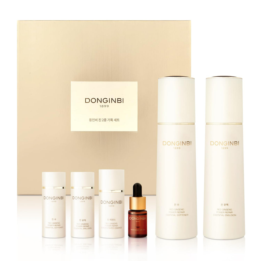 Donginbi Red Ginseng Power Repair Set – Hydrating Toner, Collagen Essence & Firming Oil
