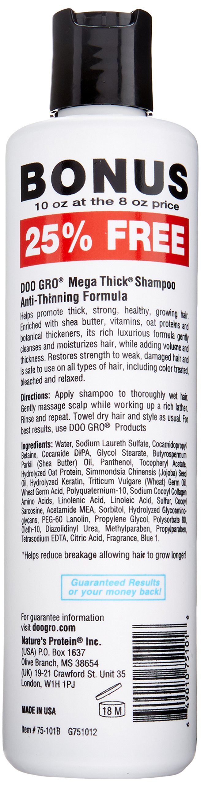 Doo Gro Mega Thick Growth Shampoo - 10 oz | Strengthen & Thicken Hair