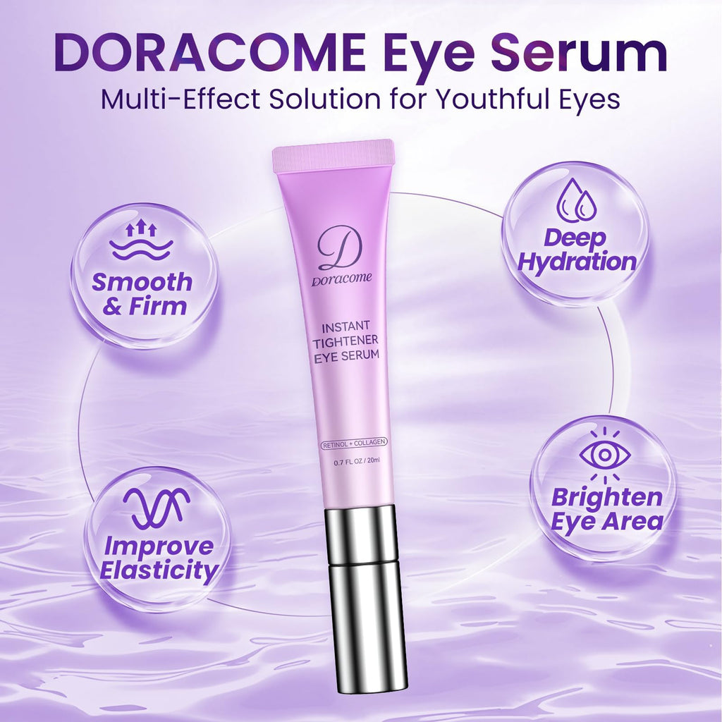 Doracome Caffeine & Retinol Eye Serum – Hydrating Under-Eye Care (0.67 fl oz)