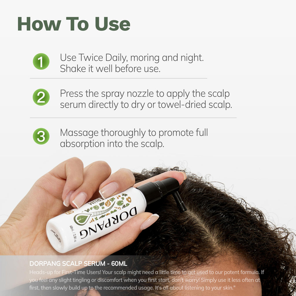 DORPANG Scalp Serum for Thinning Hair – Vegan Peptides, Non-Greasy, 60ml, No-Rinse