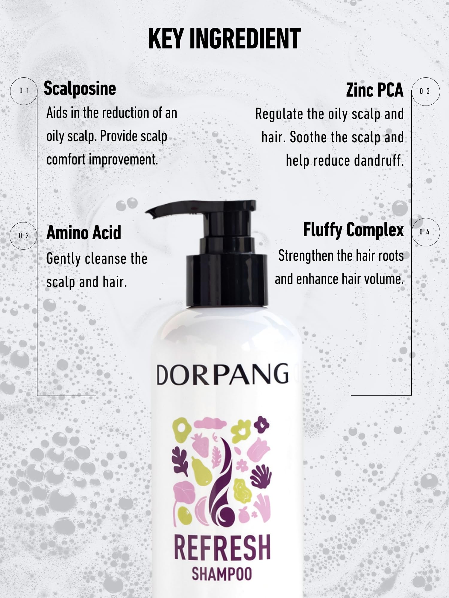 DORPANG Refresh Shampoo for Oily Hair & Dandruff – Oil Control, Volume Boost & Scalp Care, 355ml