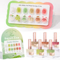 Double Rhythm 6 Pcs 15ml Gel Polish Set – Jelly White, Mint Green, Olive, Tea Brown, Rose, Red | Soak-Off Kit