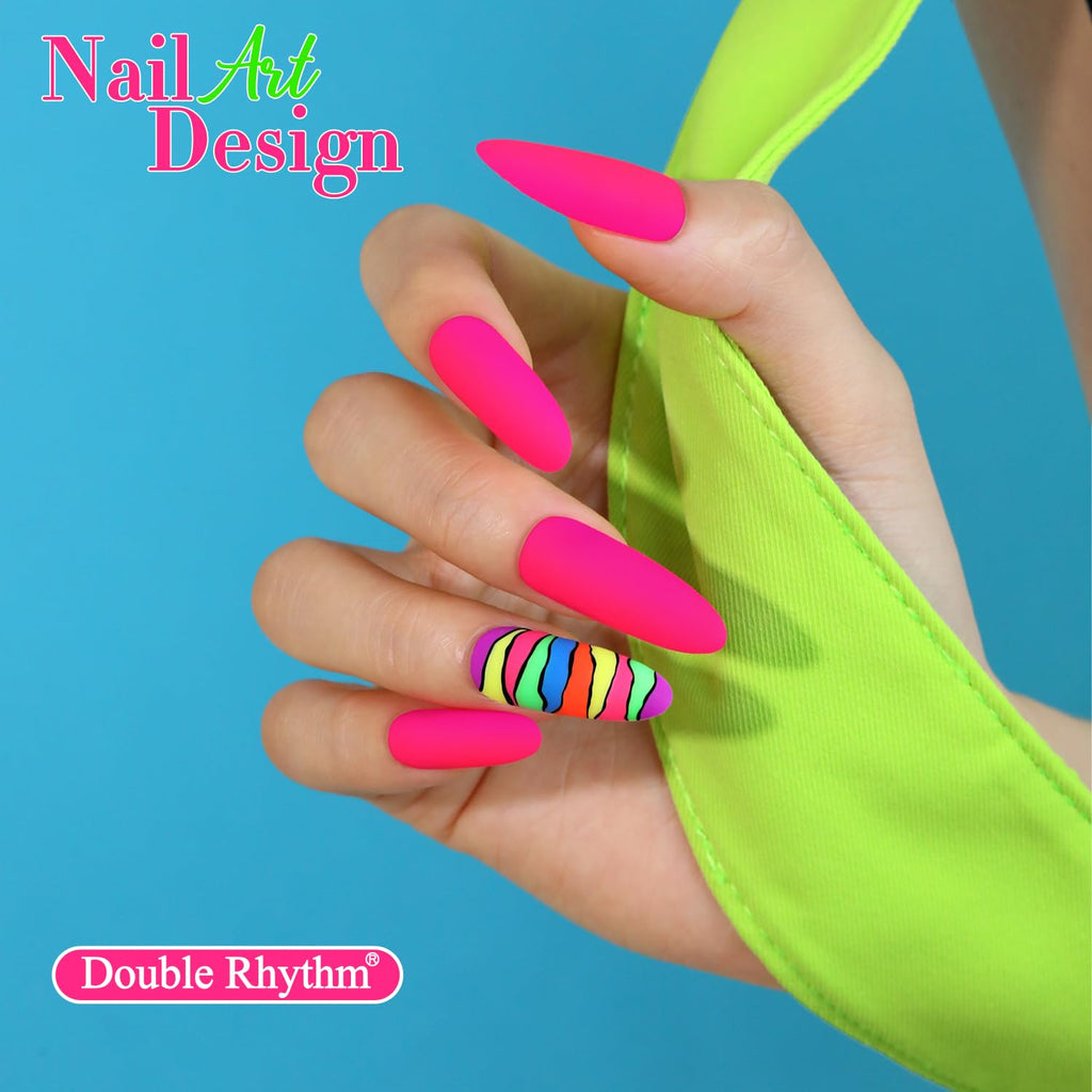 Double Rhythm 6 Pcs Gel Polish Set – 15ml, Same Color, Soak-Off, Neon Collection