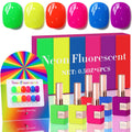 Double Rhythm 6 Pcs Gel Polish Set – 15ml, Same Color, Soak-Off, Neon Collection