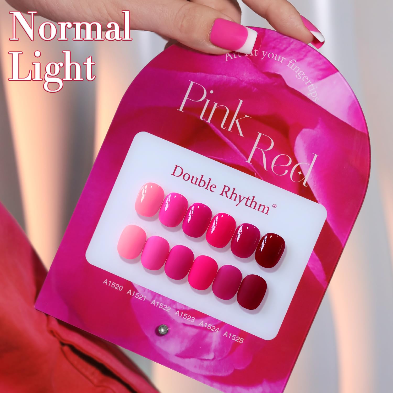 Double Rhythm 6-Pcs 15ml Gel Polish Set: Neon Pink, Purple, Burgundy, Red