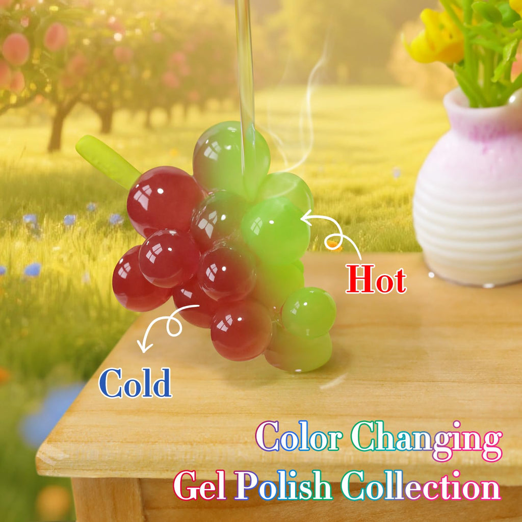 Double Rhythm 6 Pcs 15ml Color-Changing Gel Polish Set – Temperature Shift Nail Kit