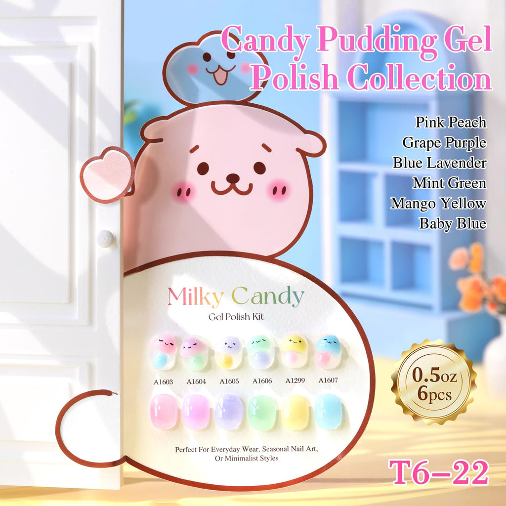 Double Rhythm 6-Pcs 15ml Gel Polish Kit – Same Color, Same Bottle, Soak-Off