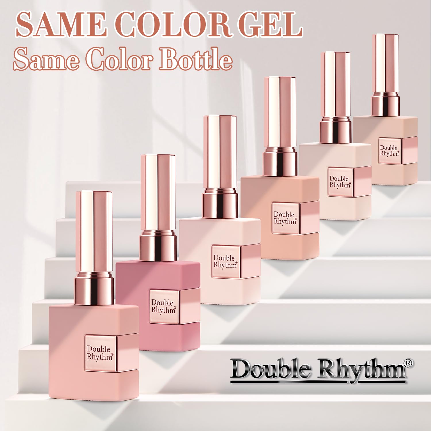 Double Rhythm 6 Pcs 15ml Gel Polish Set – Same Color, Same Bottle, Soak-Off