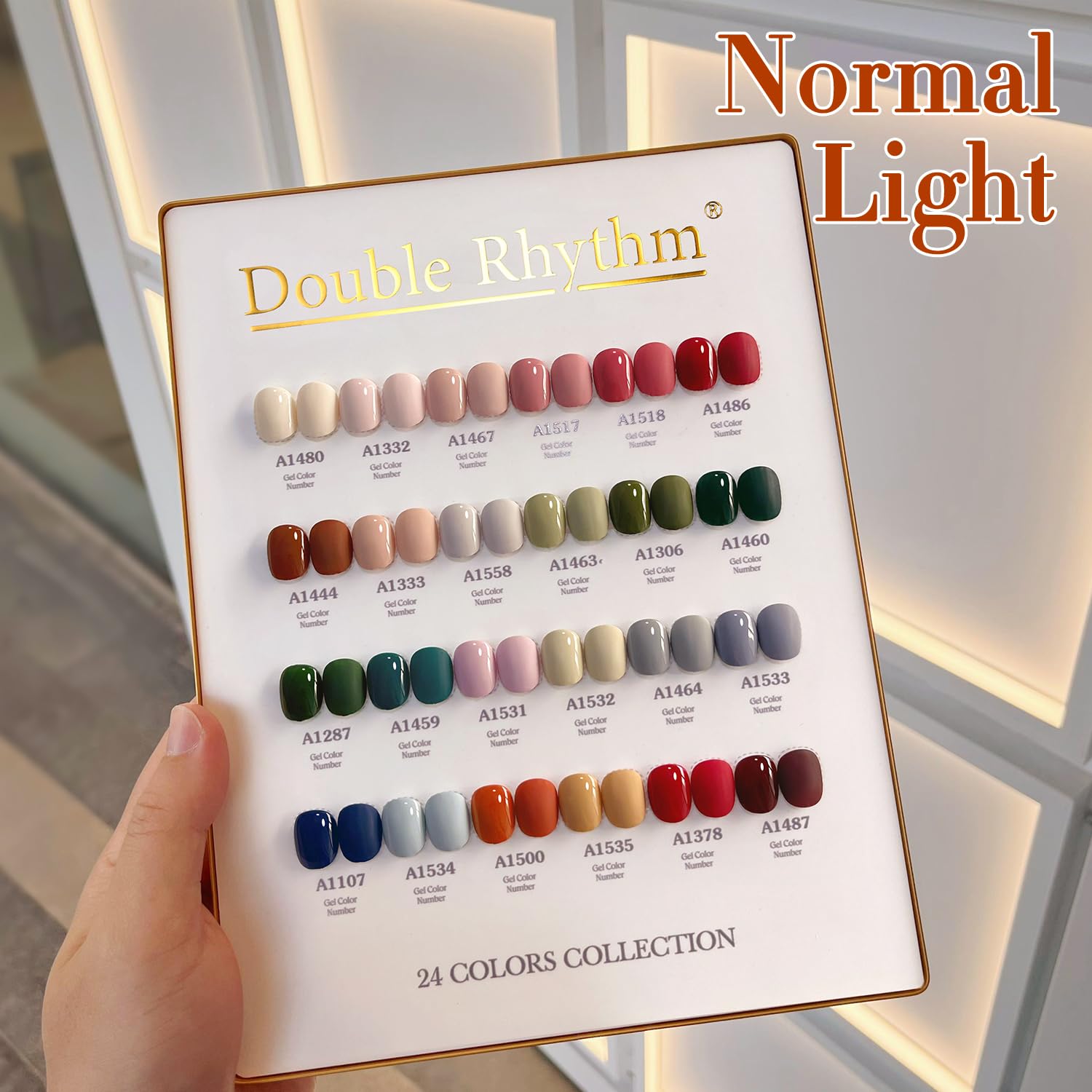Double Rhythm 28Pcs Gel Nail Polish Set – Burgundy & Green Collection, Soak-Off Gel Polish Kit for At-Home Manicures