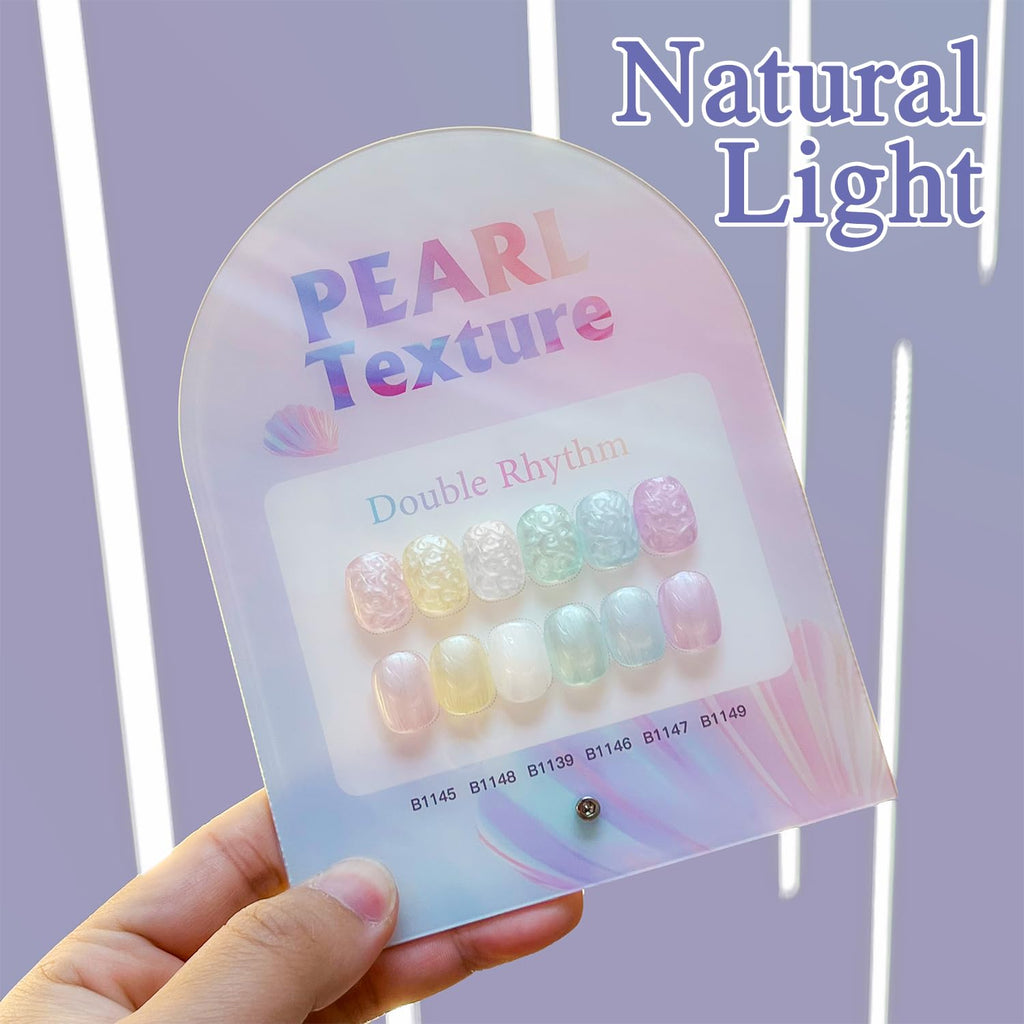 Double Rhythm 6 Pcs 15ml Gel Polish Set – Soak-Off Nail Kit (Pearl Pink to Purple)