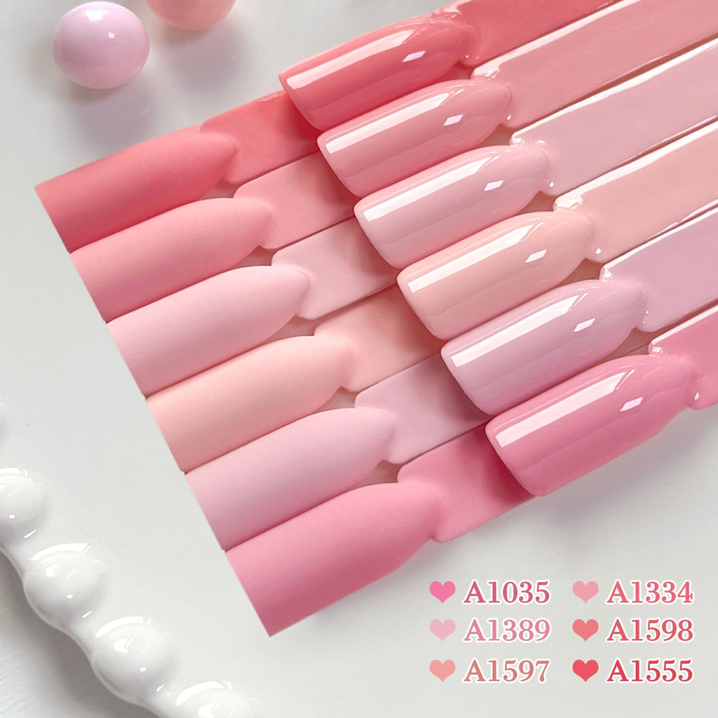 Double Rhythm 6 Pcs 15ml Gel Polish Set – Same Color, Soak-Off, Light Pale Peach Pink Orange Rose (T6-19)
