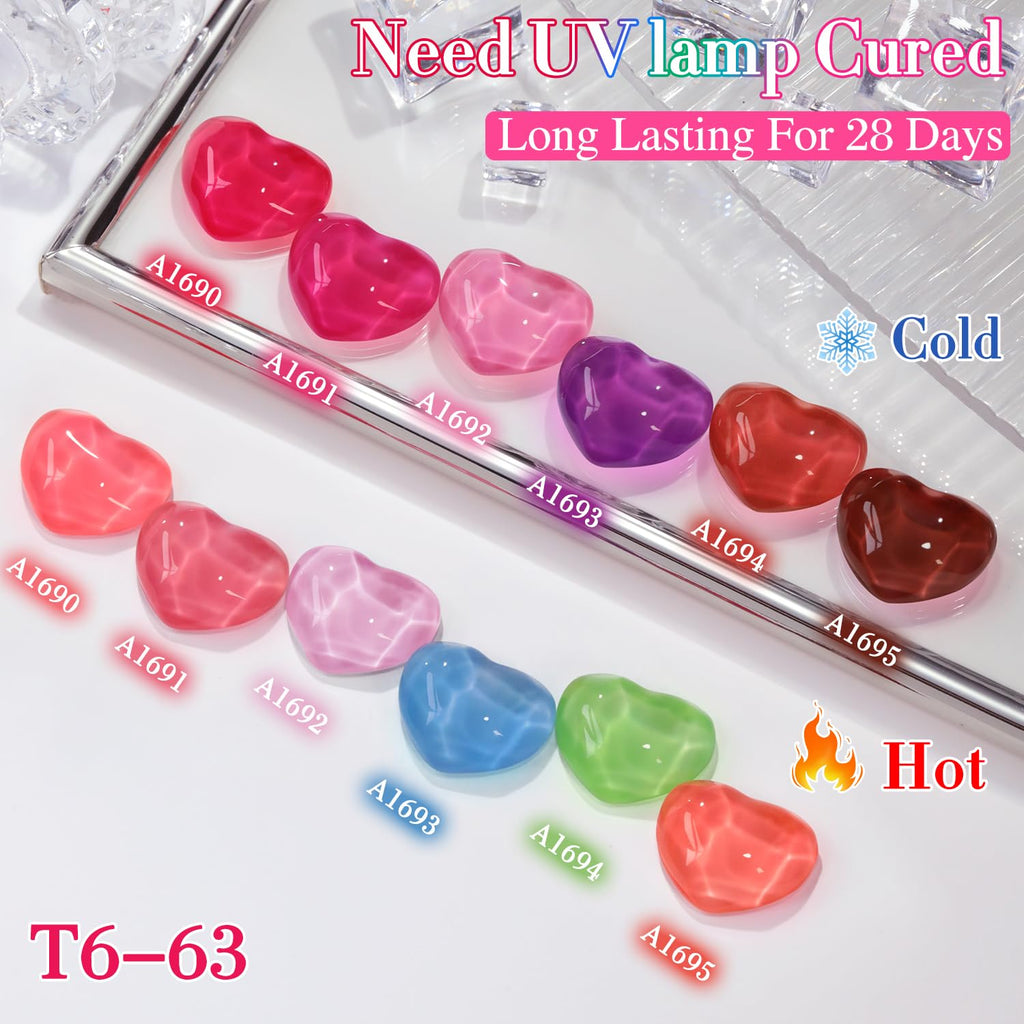 Double Rhythm 6 Pcs 15ml Color-Changing Gel Polish Set – Temperature Shift Nail Kit
