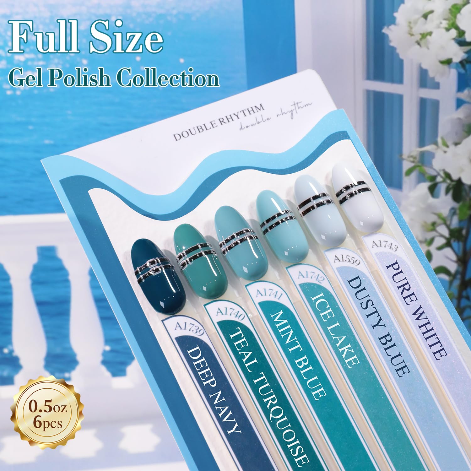 Double Rhythm 6 Pcs 15ml Gel Polish Set – Same Color, Soak Off, DIY Nail Kit