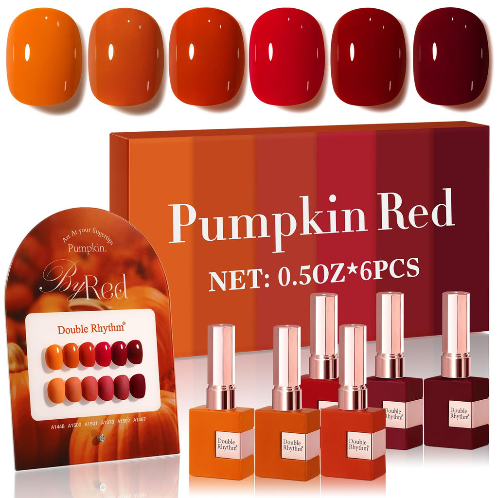 Double Rhythm 6 Pcs Gel Polish Set – 15ml Soak Off Kit for DIY Manicures