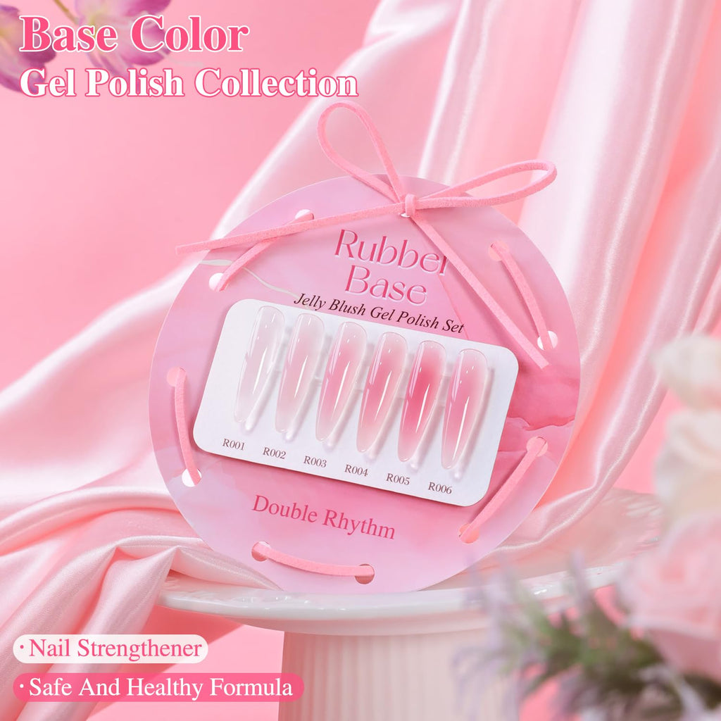 Double Rhythm 6 Pcs 15ml Gel Polish Set – Milky Nude Pink T6-84
