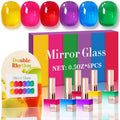 Double Rhythm 6 Pcs Gel Polish Set 15ml – Jelly Yellow, Pink, Red, Purple, Blue & More (Soak Off)