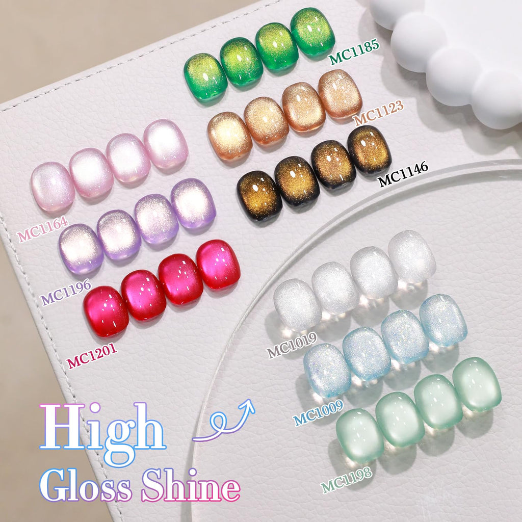 Double Rhythm 28Pcs Cat Eye Gel Nail Polish Set — 0.5oz Magnetic, Soak-Off Kit for Home Manicure