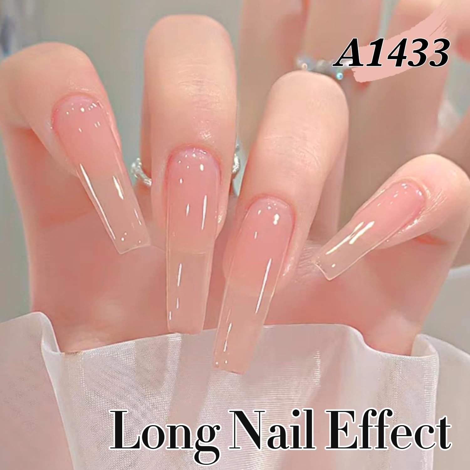 Double Rhythm Gel Nail Polish Set — 6 Pastel Jelly Shades for DIY Manicures (Kit 38)