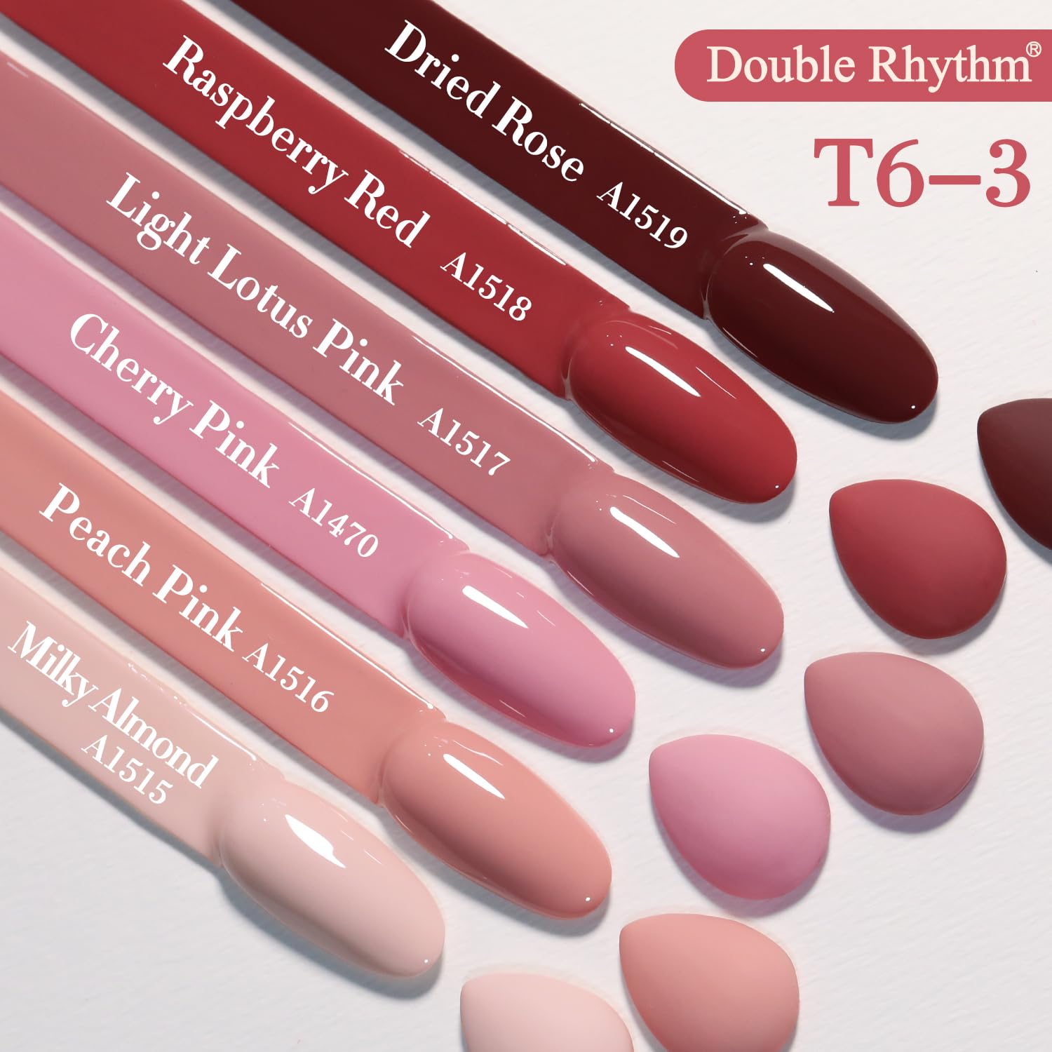 Double Rhythm 6 Pcs Gel Polish Set 15ml – Same Shade, Soak-Off, UV/LED Cure