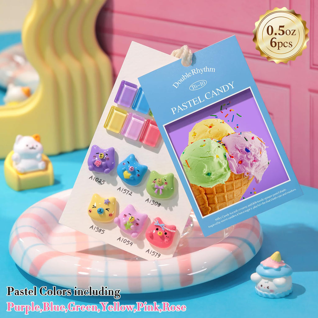 Double Rhythm 6 Pcs 15ml Gel Polish Set – Same Color, Soak Off, UV/LED Cure – At-Home Manicure Kit (Purple to Peach T6-10)
