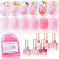 Double Rhythm 6 Pcs 15ml Gel Polish Set – Milky Nude Pink T6-84