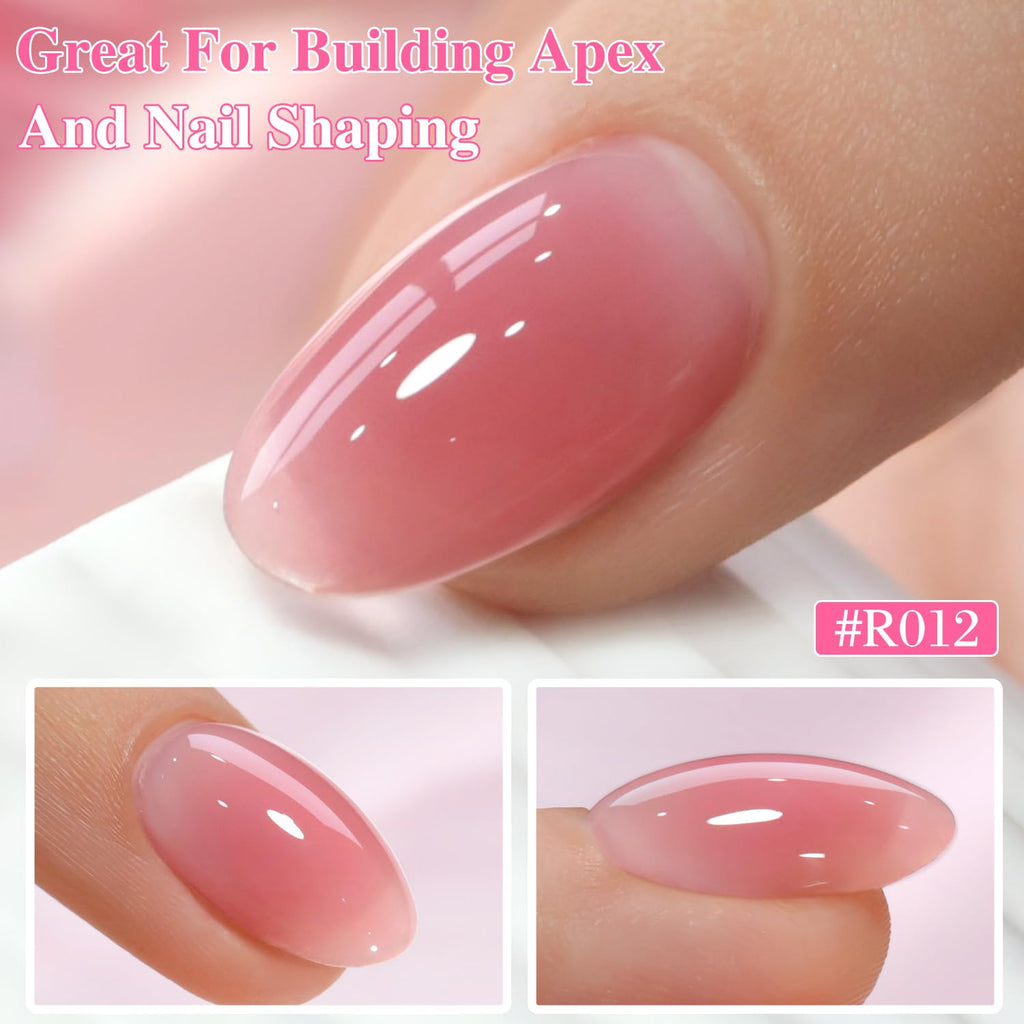 Double Rhythm 6-Piece 15ml Gel Polish Set – Same Color, Soak-Off, Milky Nude Pink Rose Purple (T6-85)