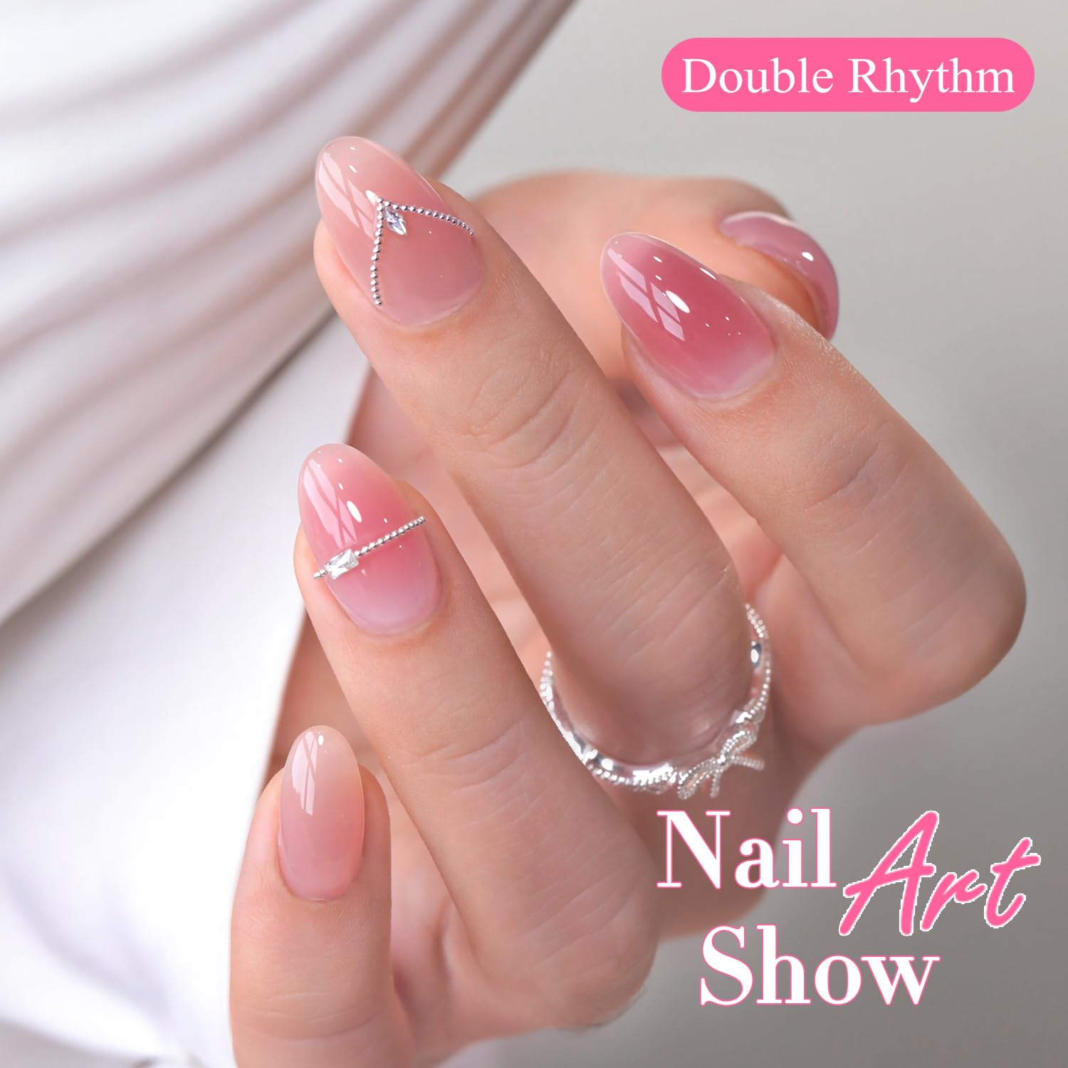 Double Rhythm 6-Piece 15ml Gel Polish Set – Same Color, Soak-Off, Milky Nude Pink Rose Purple (T6-85)