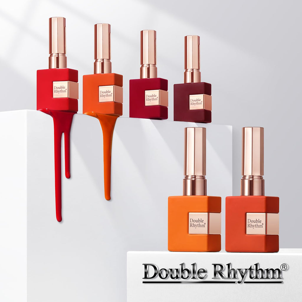 Double Rhythm 6 Pcs Gel Polish Set – 15ml Soak Off Kit for DIY Manicures