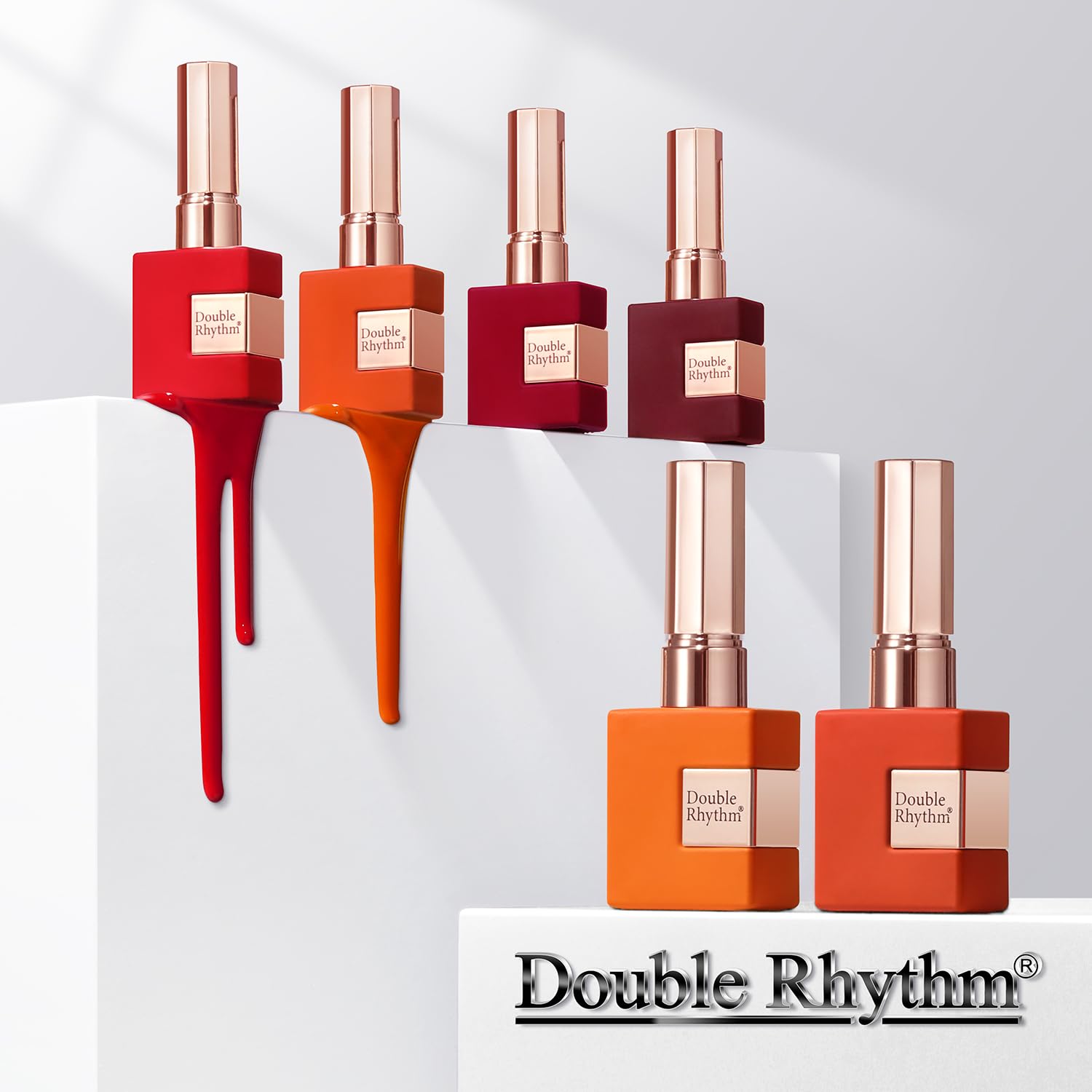 Double Rhythm 6 Pcs Gel Polish Set – 15ml Soak Off Kit for DIY Manicures