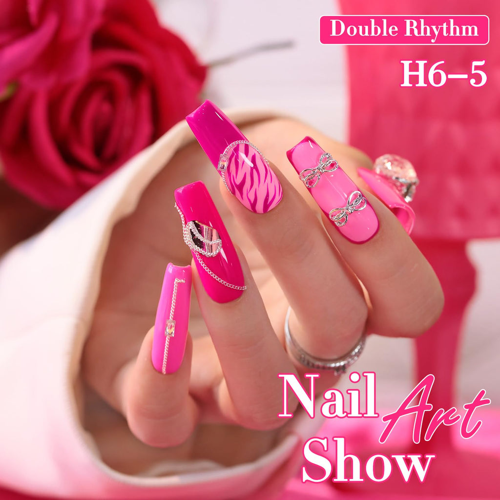 Double Rhythm 6 Pcs HEMA-FREE Gel Polish Set – Same Color, Same Bottle, Soak Off (0.50 oz)