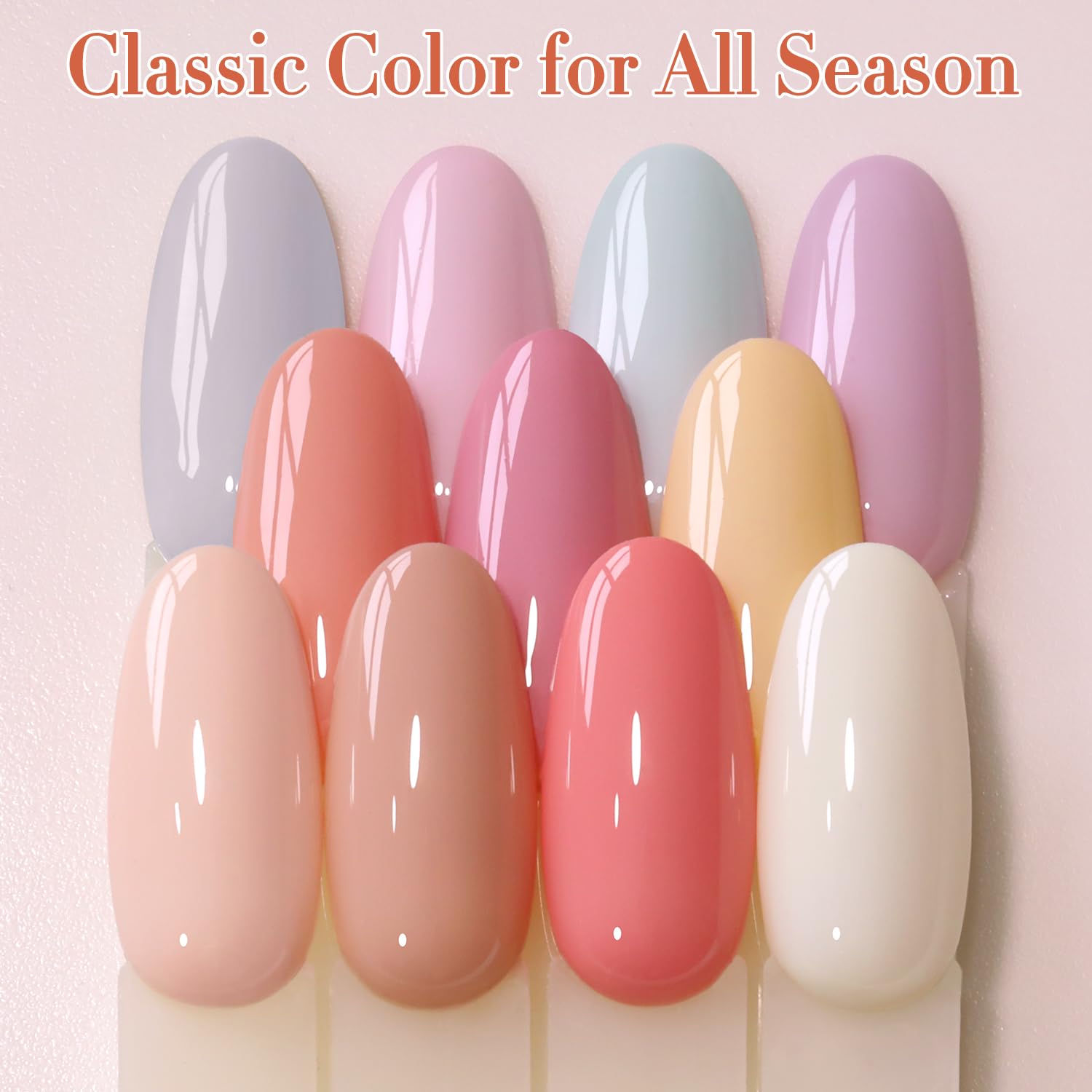 Double Rhythm 28Pcs 0.5Oz Gel Nail Polish Set – Nude Pink Collection T24-3 (Same Color, Soak Off)