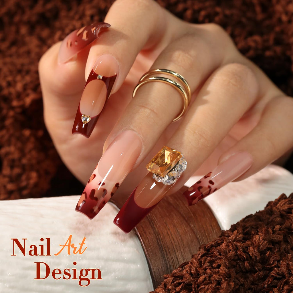 Double Rhythm 6 Pcs 15ml Gel Polish Set – Burgundy Cherry Brown Coffee (T6-69) – Soak-Off Nail Polish