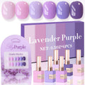 Double Rhythm 6 Pcs 15ml Gel Polish Set – Same Color Soak-Off Kit for Nails (Light to Dark Purple)