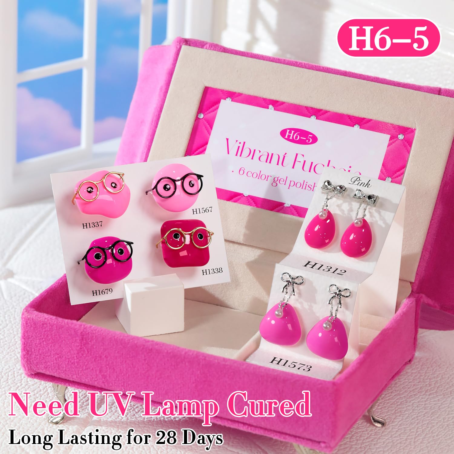 Double Rhythm 6 Pcs HEMA-FREE Gel Polish Set – Same Color, Same Bottle, Soak Off (0.50 oz)