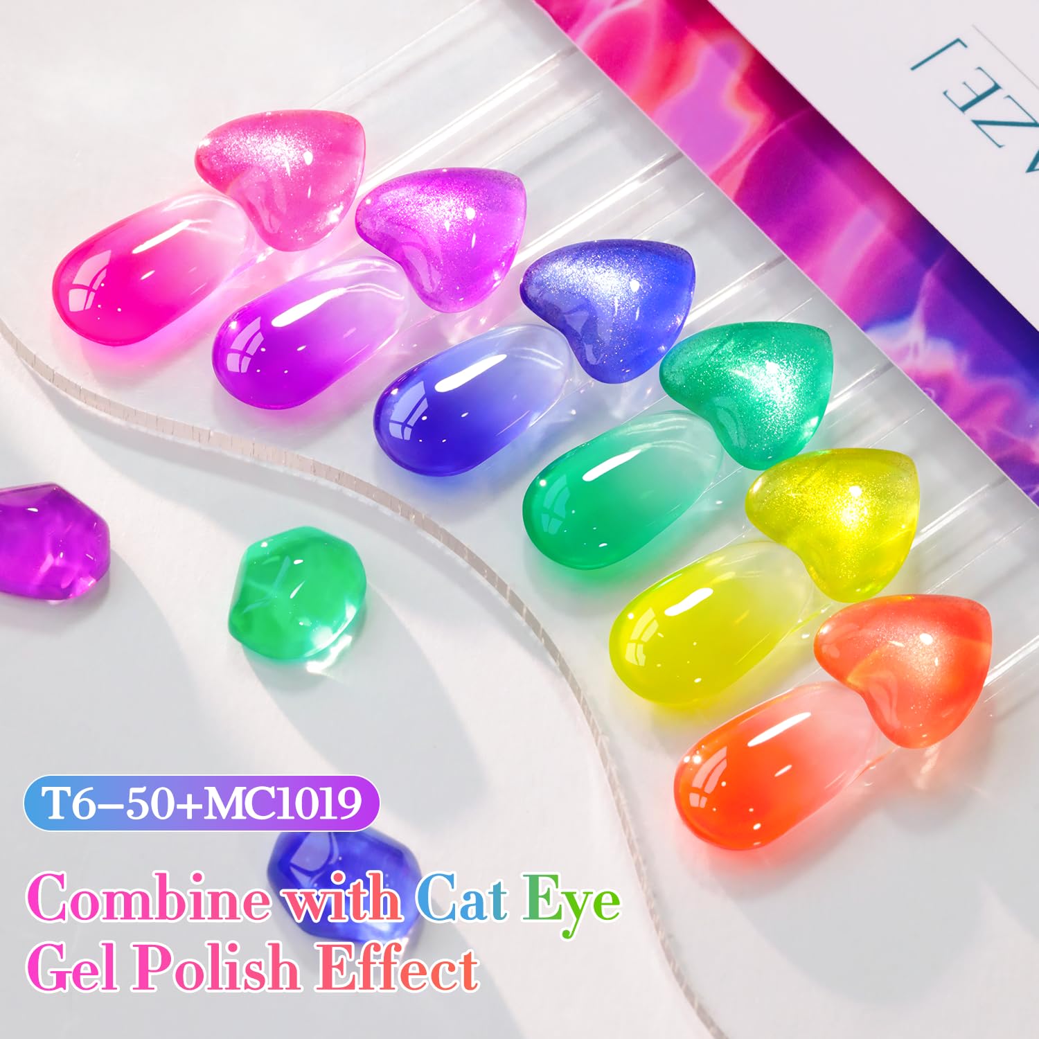 Double Rhythm 6 Pcs 15ml Gel Polish Set – Same Color, Soak Off Jelly Neon Kit
