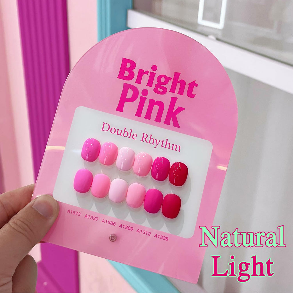 Double Rhythm 6 Pcs 15ml Gel Polish Set – Neon Pink & Purple (T6-13) Soak-Off Kit